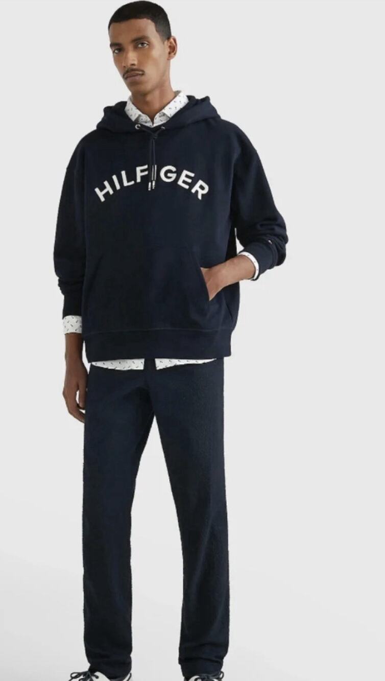 New Tommy Hilfiger Unisex Sweatshirt Terry Towel Lined Size XL Nautical Coastal